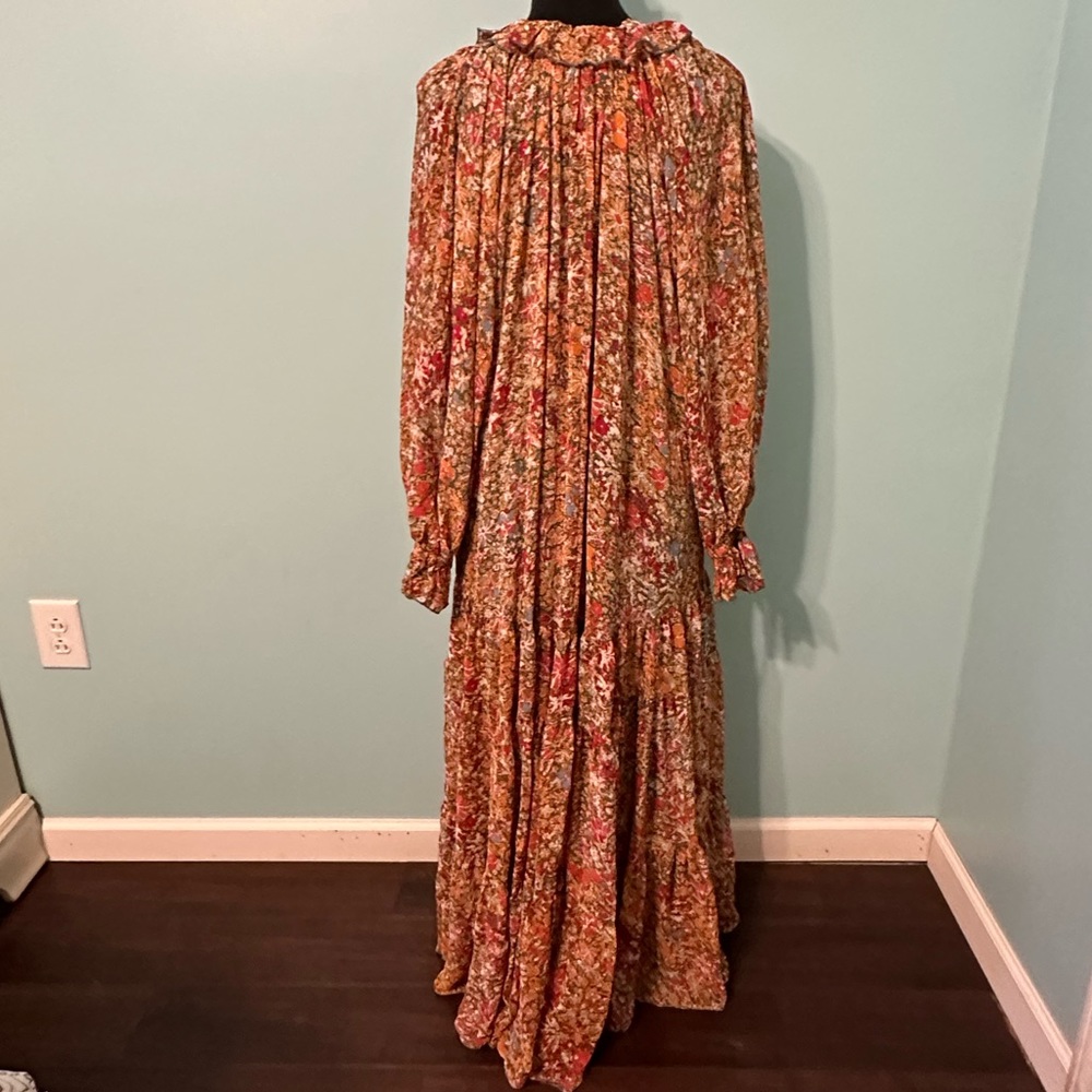 Free People Floral Maxi Dress in Rust Multi - Picture 4 of 9
